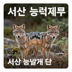 서산 늑대개가 자주 출몰하는 야산의 풍경과 해당 지역 표지판