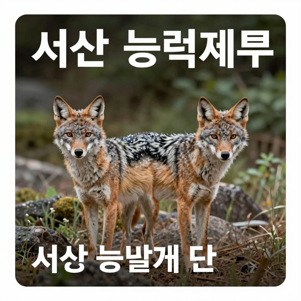 서산 늑대개가 자주 출몰하는 야산의 풍경과 해당 지역 표지판