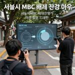 서울시 MBC 배제 결정 이후 홍보 채널 변화를 보여주는 그래프와 인포그래픽