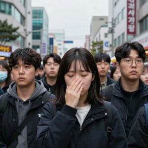 식케이 마약 사건 관련 뉴스 화면과 실망한 팬의 표정을 상징하는 이미지