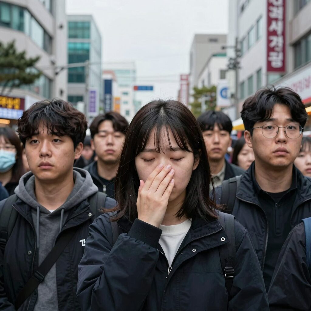 식케이 마약 사건 관련 뉴스 화면과 실망한 팬의 표정을 상징하는 이미지