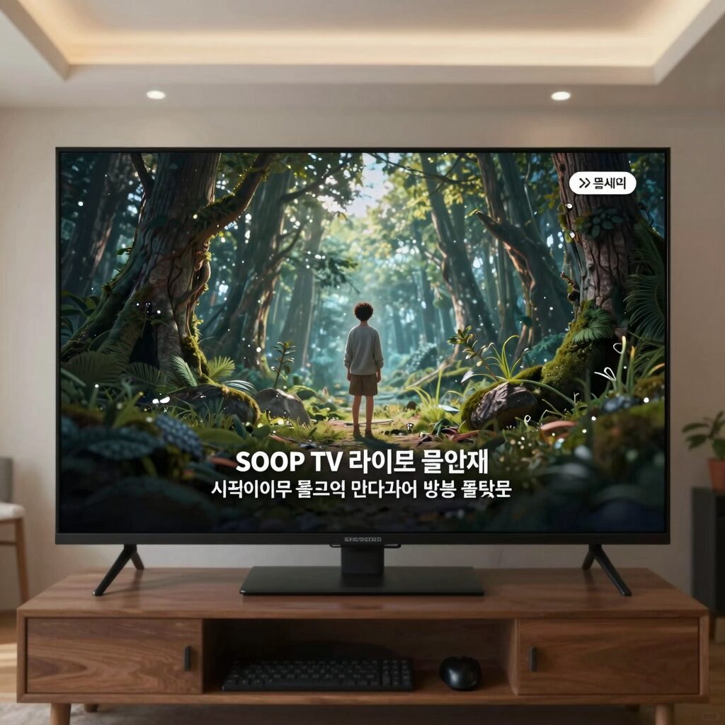 SOOP TV 라이브 방송 플랫폼 화면
