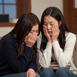 이소라와 홍진경이 15년 만에 재회해 서로를 껴안고 눈물을 흘리는 모습. MBC 예능 소라와 진경 1화 장면