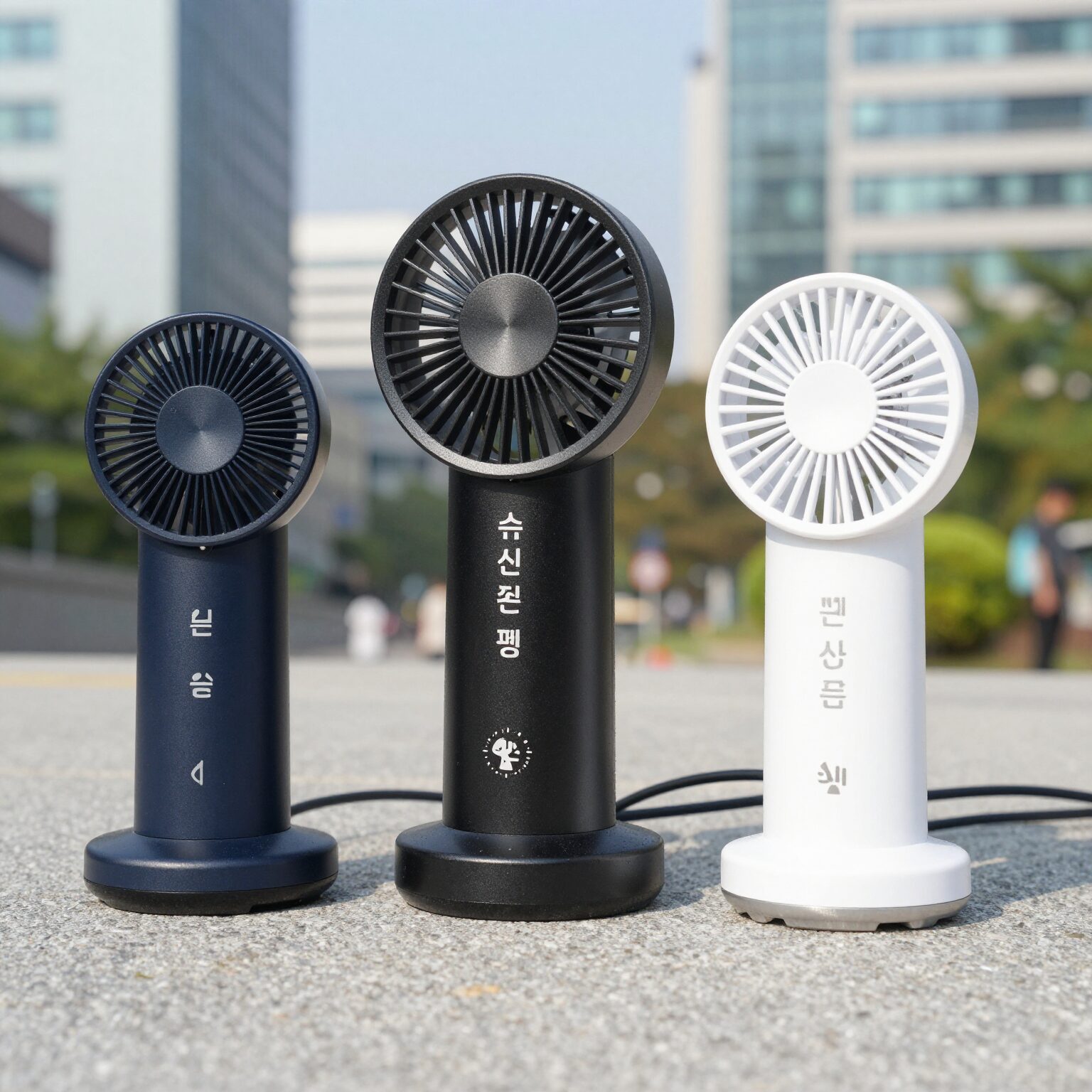 손 선풍기 3종 비교 사진 냉각패드 핸즈프리 클립형