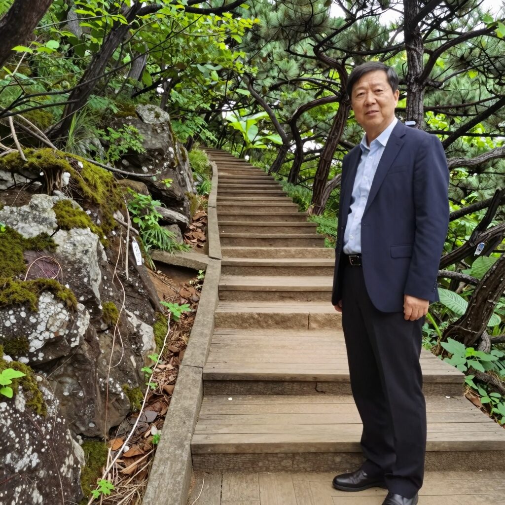 조웅래 회장이 조성한 계족산 황톳길 전경