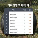 타이어뱅크 가격표 확인법과 혜택 타이어뱅크 가격표 비교와 프로모션 혜택 안내 차량 타이어 교체 비용 절약 방법