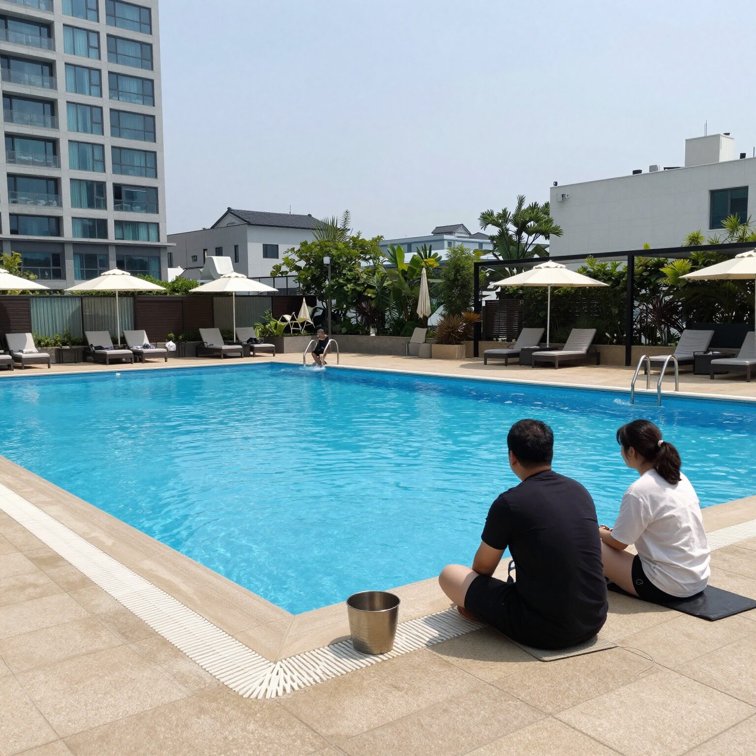 울산 풀빌라 인테리어와 전용 수영장 전경
