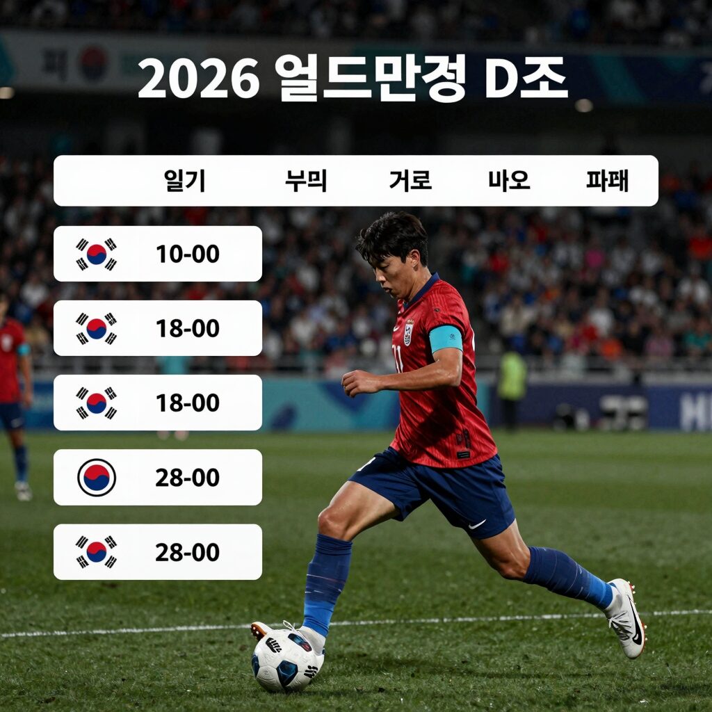 미국 축구 국가대표팀 2026 월드컵 D조 경기 일정과 피파랭킹