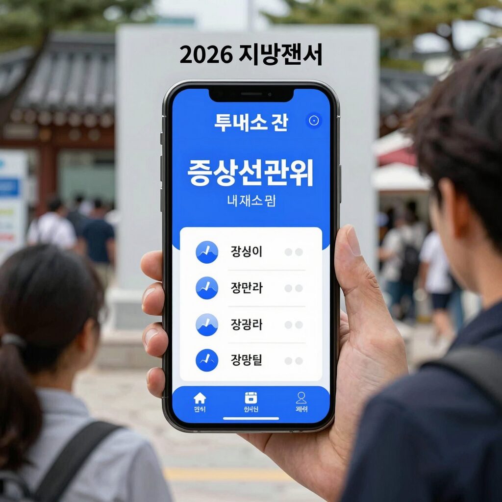 2026 지방선거 내 투표소 찾기 중앙선관위 화면