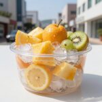 수박화채 황금레시피로 만든 완성 그릇에 얼음과 과일이 어우러진 모습