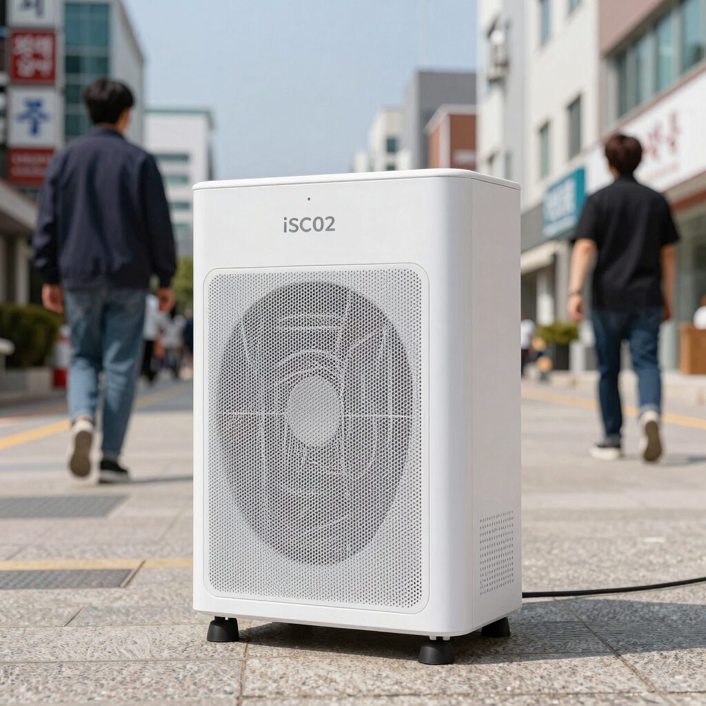 테라스에서 사용하는 무선 써큘레이터 아이닉 iSC02