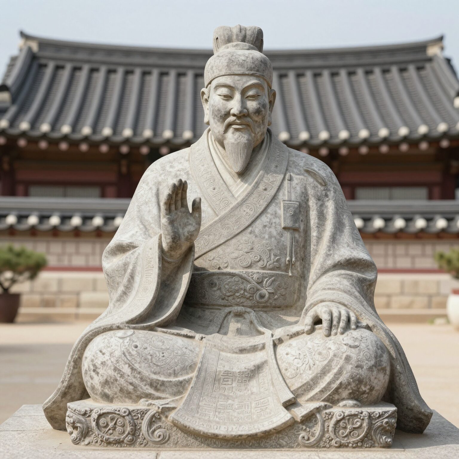 신라의 고승 원효대사 동상, 그의 업적을 기리며 세워진 조형물