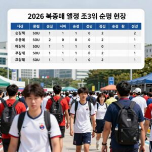 2026 북중미 월드컵 조3위 순위 현황 표