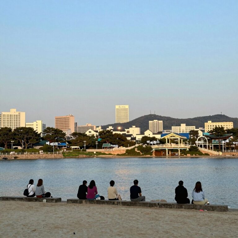 여수 라테라스 워터파크 야경 전경