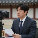 윤재수 실장 선거 정책 전략 윤재수 선거정책실장이 선거 전략을 설명하는 모습