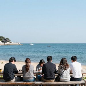 고성 바다정원 카페에서 바라본 바다 풍경