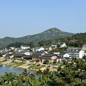 하동 비바체리조트 스위트더블룸에서 바라본 하동호와 지리산 풍경