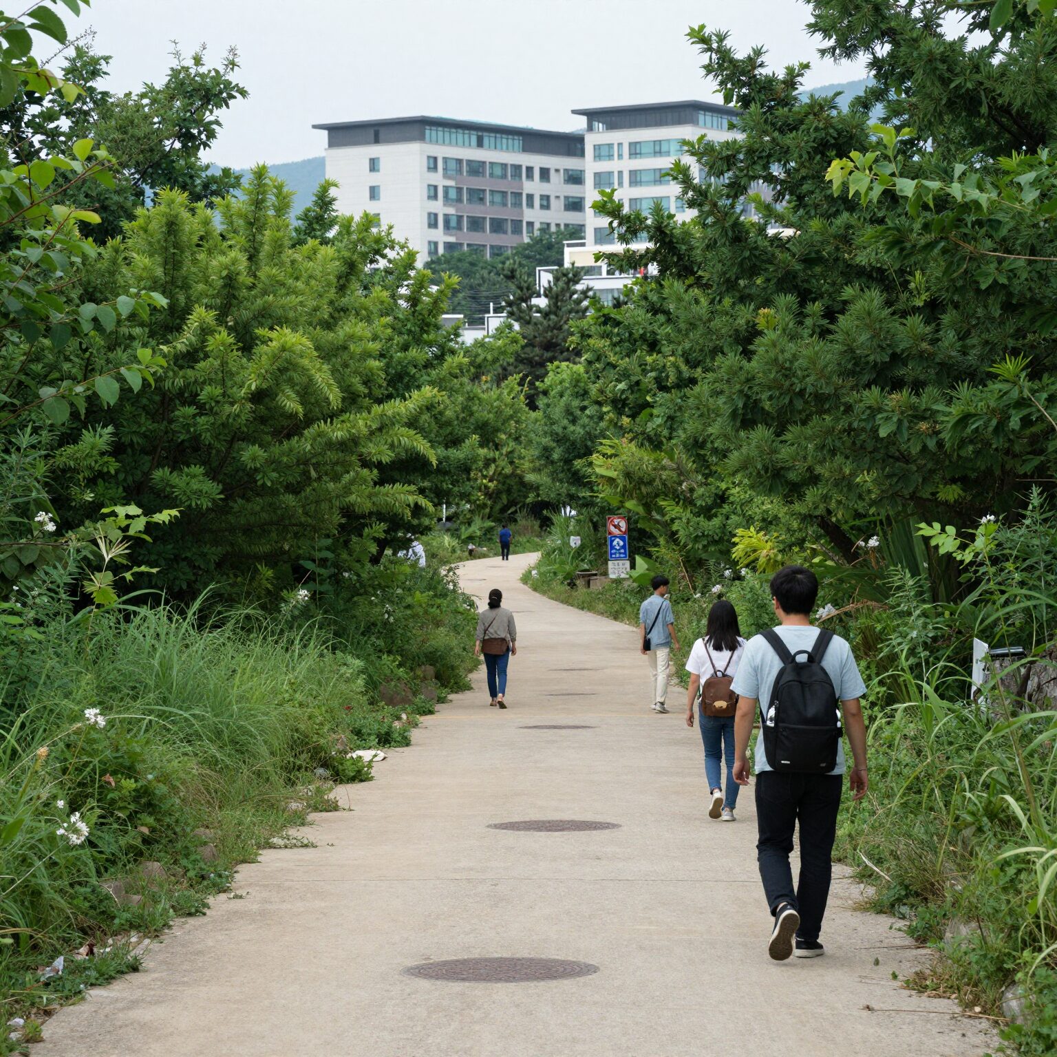 가지산 여대생 살인사건 현장 인근의 울창한 산길 모습으로 사건의 비극을 상기시키는 이미지