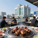 오션월드 바베큐 숙소 추천 및 팁 오션월드 바베큐 숙소 비발디파크 소노벨 지하 마트에서 구워주는 고기 사진