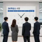 SK하이닉스 실적발표 시간을 달력과 시계로 보여주는 이미지
