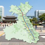 구마모토현 지도로 보는 여행 필수 코스 구마모토현 지도에 표시된 주요 관광 명소와 교통 노선