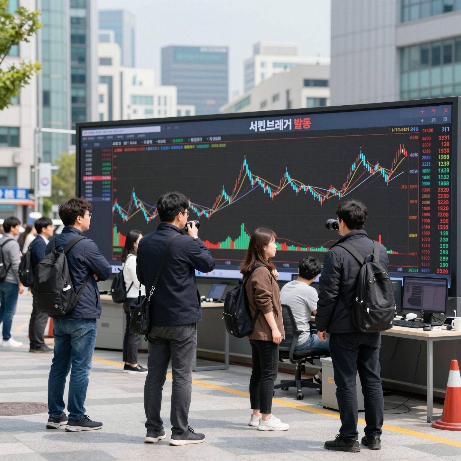 코스피 코스닥 급락 서킷브레이커 발동 차트 이미지