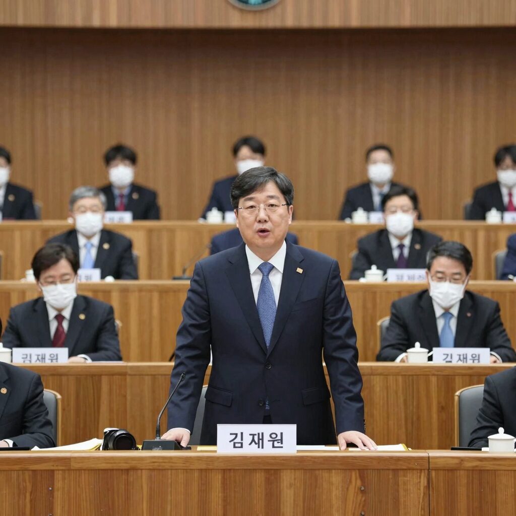 김재원 국회의원이 국회 본회의장에서 발언하고 있는 모습