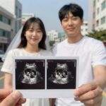 김준호 김지민 부부 임신 소식 초음파 사진과 웨딩 사진