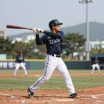 김도영 2026 시즌 32호 홈런을 날리고 있는 모습