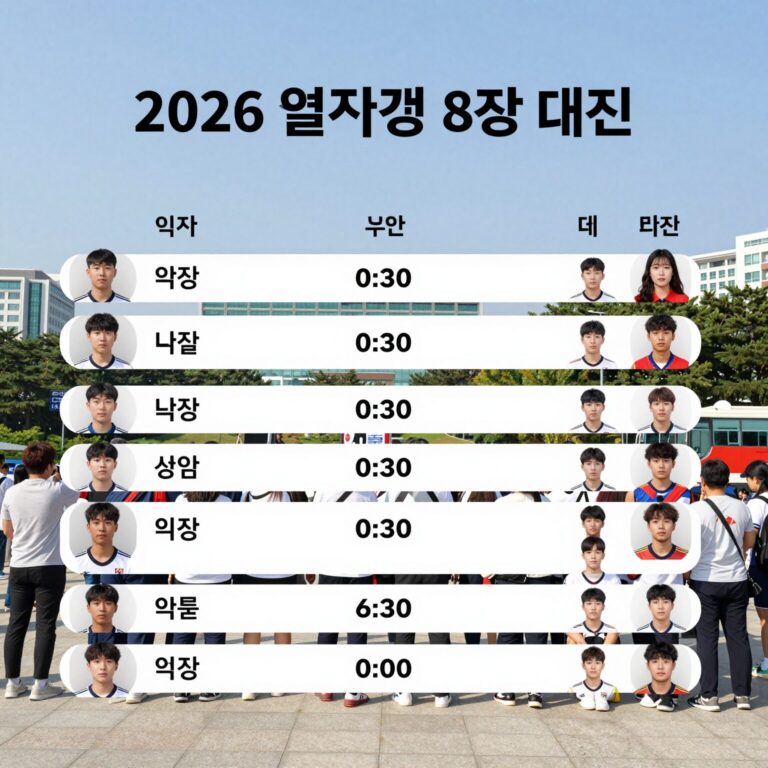 2026 월드컵 8강 대진표 이미지