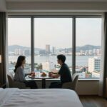 장흥 스파리조트 안단테 찜질방 오션뷰 장흥 스파리조트 안단테 905호 객실에서 바라본 아침 오션뷰