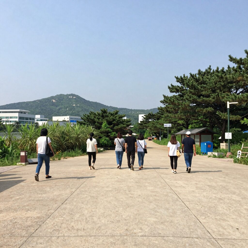 포천 백운계곡 평상 무료 이용 모습