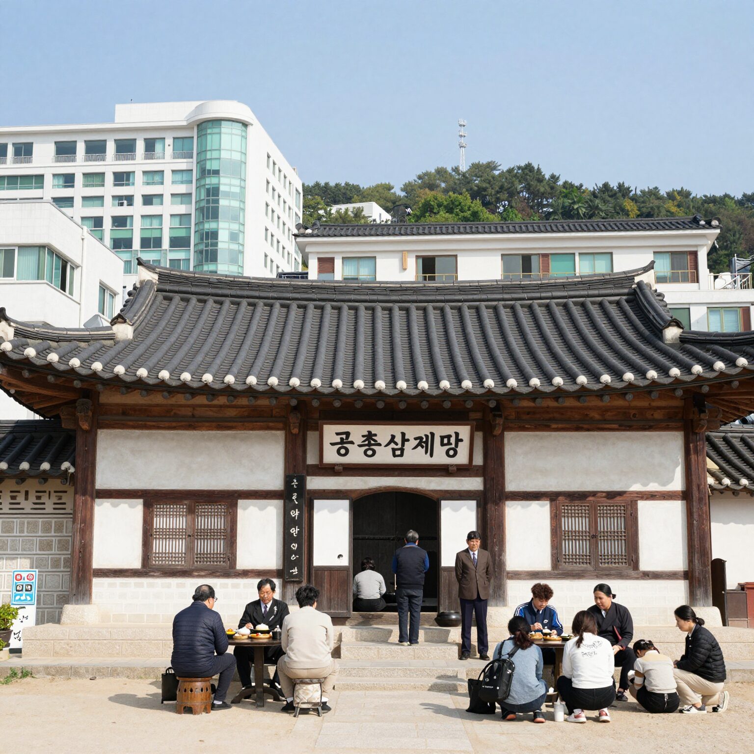 부산 중앙동 궁중삼계탕과 대궁삼계탕 외관과 삼계탕 사진 비교