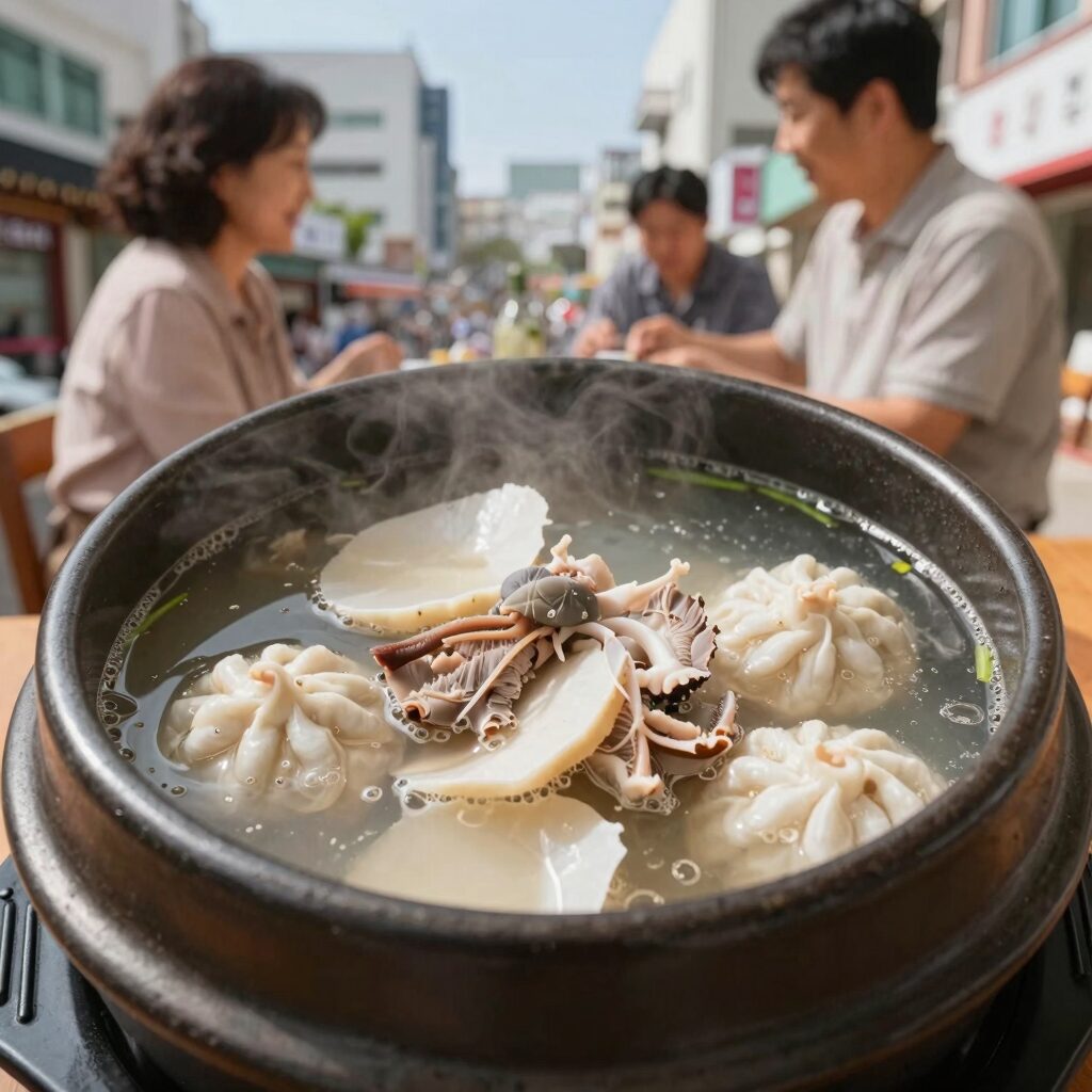 초복 삼계탕 집에서 끓인 완성 사진