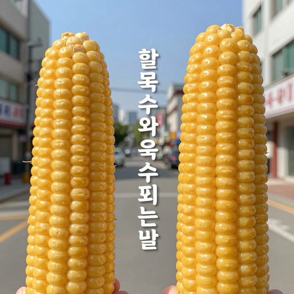 찰옥수수와 초당옥수수 찌는 법 비교 사진