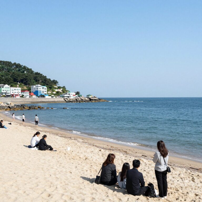 어달해수욕장 오션뷰 펜션에서 바라본 바다 풍경