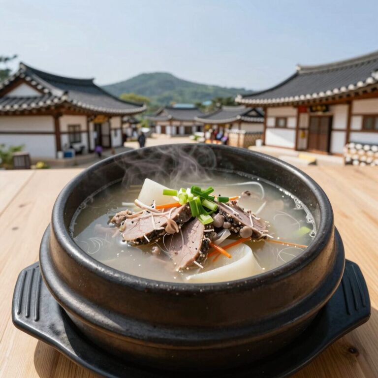 대전 관저동 시골양반촌 누룽지 삼계탕 접시에 담긴 모습
