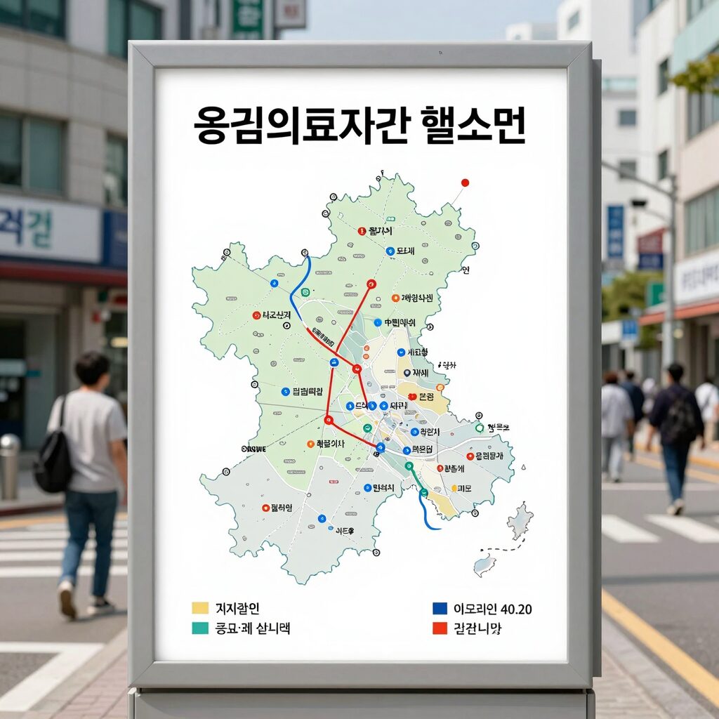 응급의료기관 접근성 지도 헬스맵 캡처