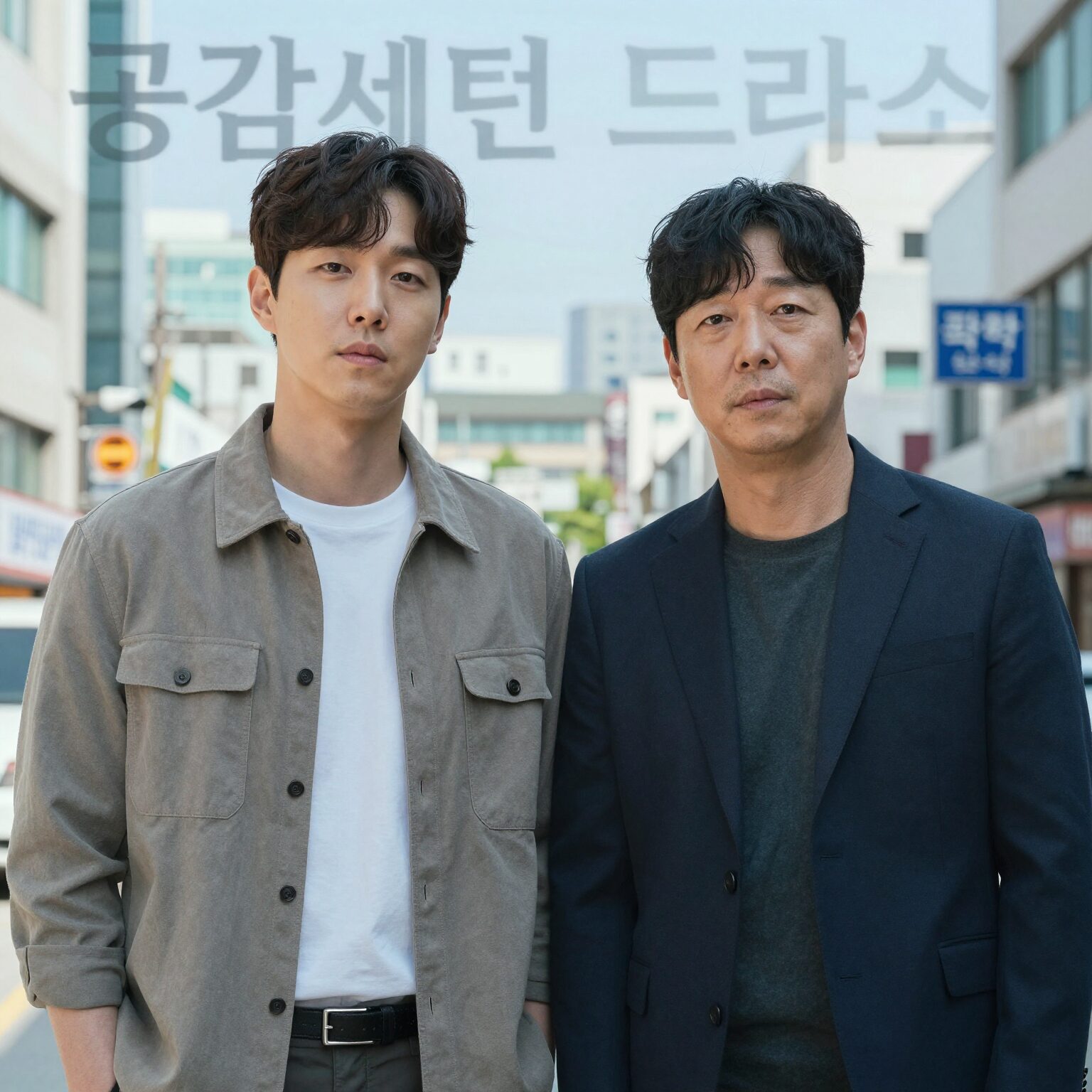 공감세포 드라마 포스터 김명수 강민아가 나란히 서 있는 모습