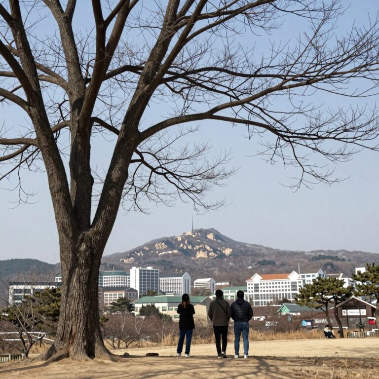 가리산자연휴양림 구산막 은행나무 외부 전경