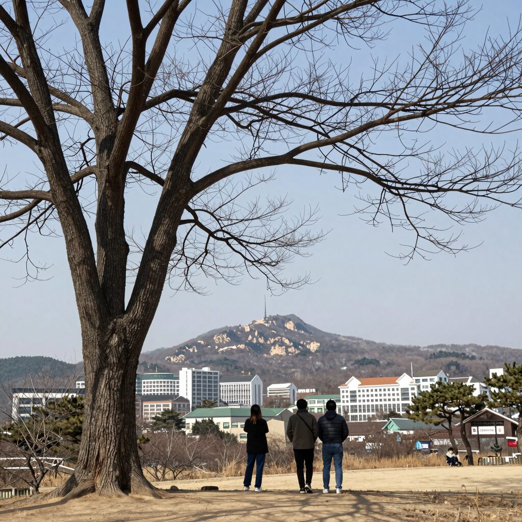 가리산자연휴양림 구산막 은행나무 외부 전경