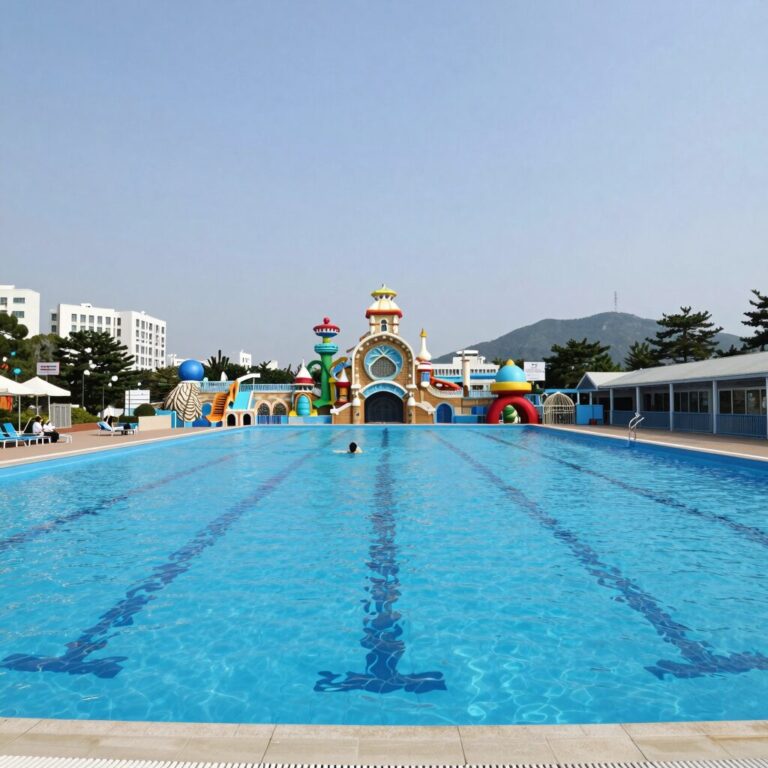 소노캄 거제 리조트 워터파크 오션어드벤처 실내 수영장 전경