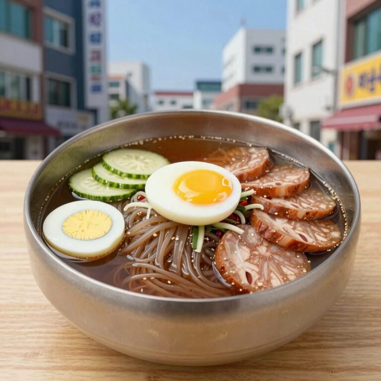 시원한 골뱅이 냉면 그릇