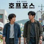 호프 개봉일 2026년 7월 15일 핵심 정보 영화 호프 포스터 황정민 조인성 정호연이 위협적인 외계 생명체와 대치하는 장면