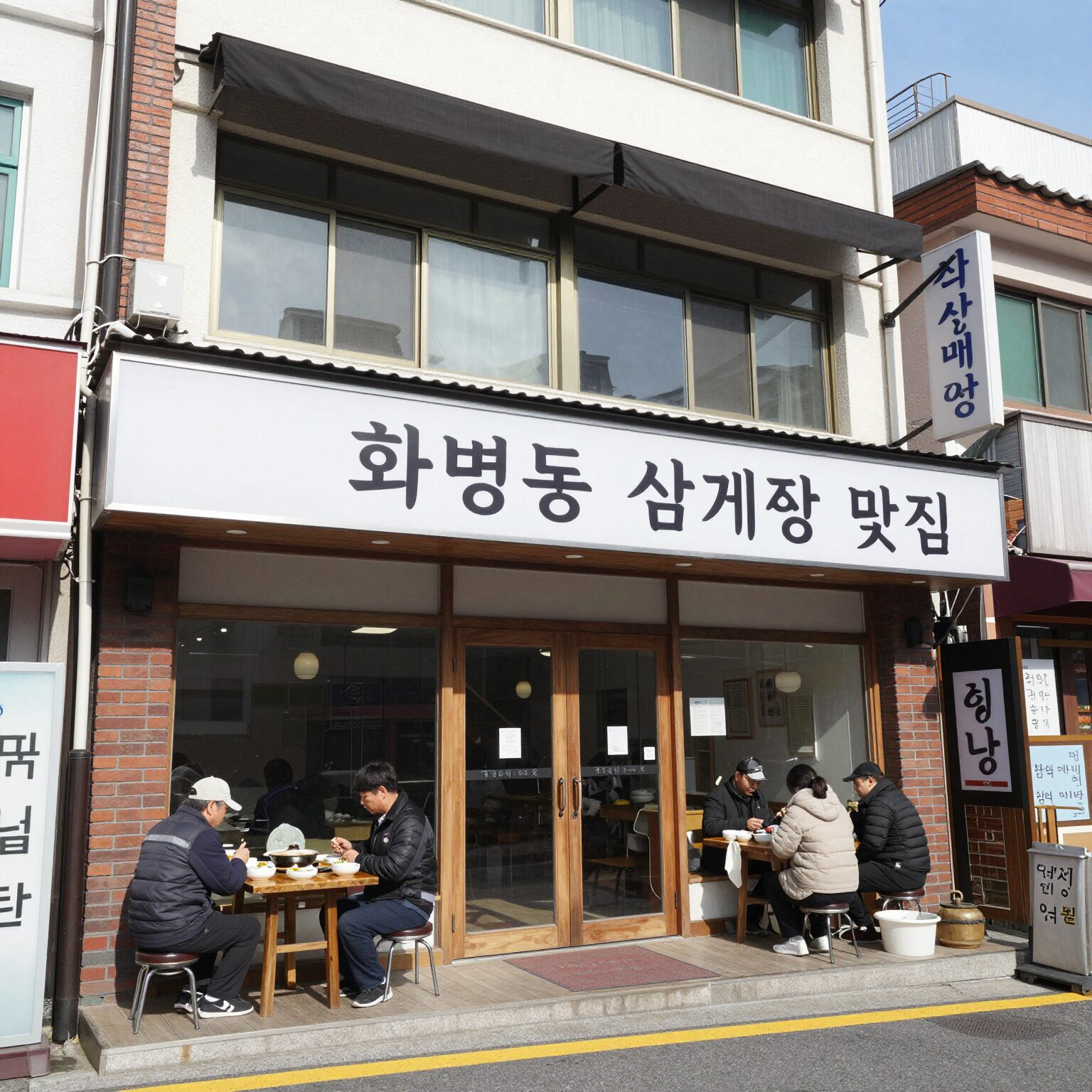 화명동 삼계탕 맛집 외관과 삼계탕 그릇