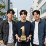 아일릿 뮤직뱅크 1위 기록 정리 아일릿 뮤직뱅크 1위 트로피를 든 모습