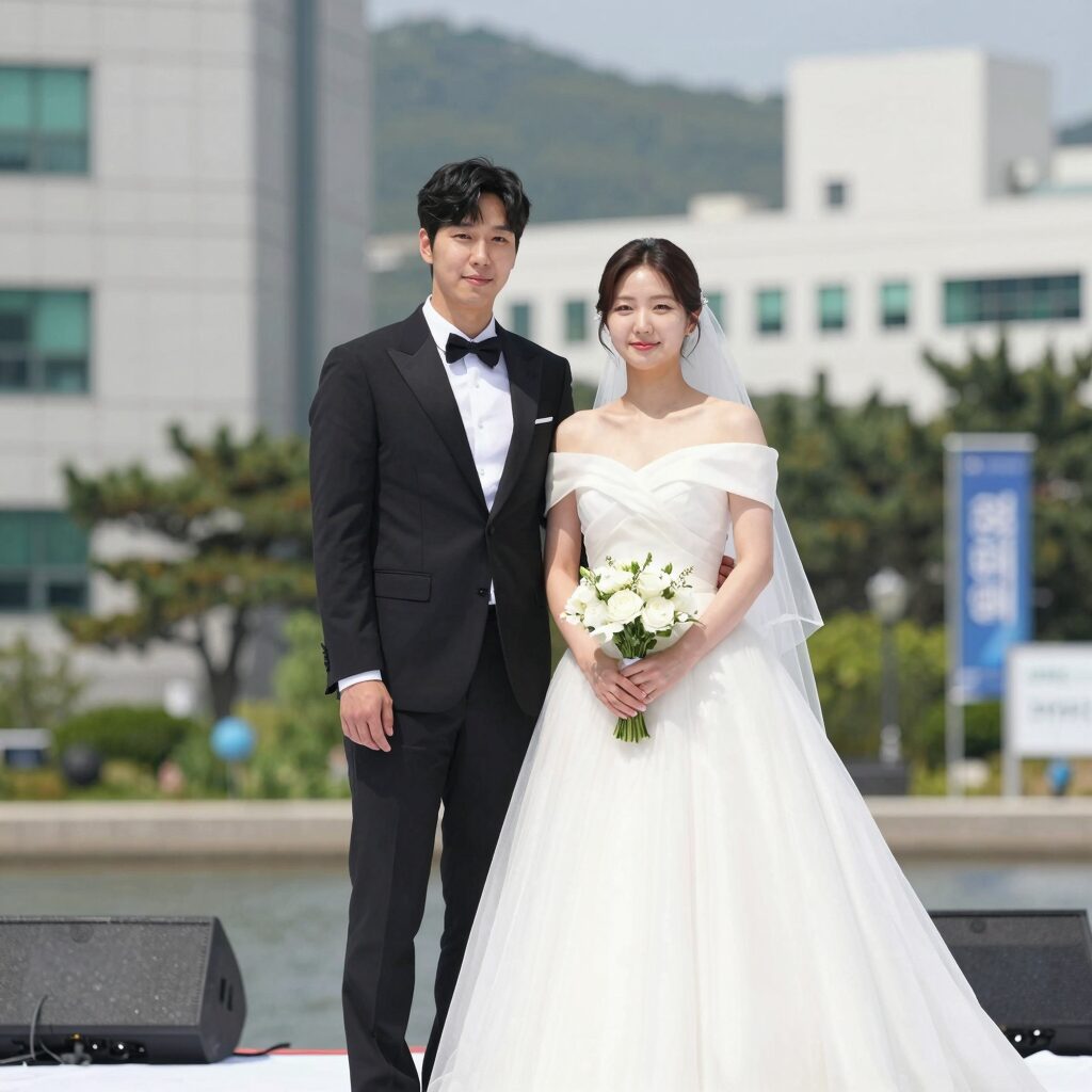 아이유 이종석 결혼 발표 현장 사진