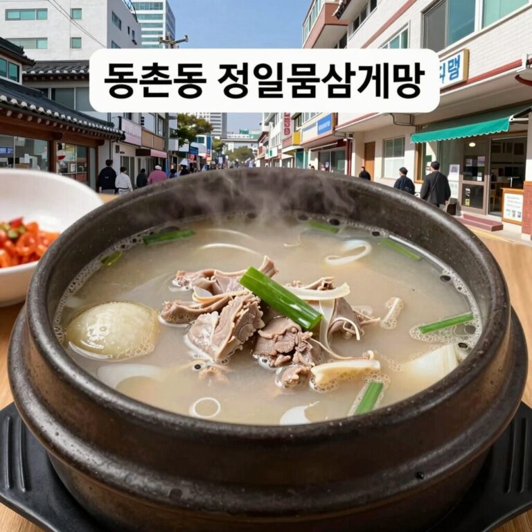 등촌동 정일품삼계탕 국물이 진한 삼계탕 사진