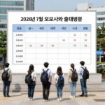 7월 모의고사 시간표 출제범위 일정 2026년 7월 모의고사 시간표와 출제범위