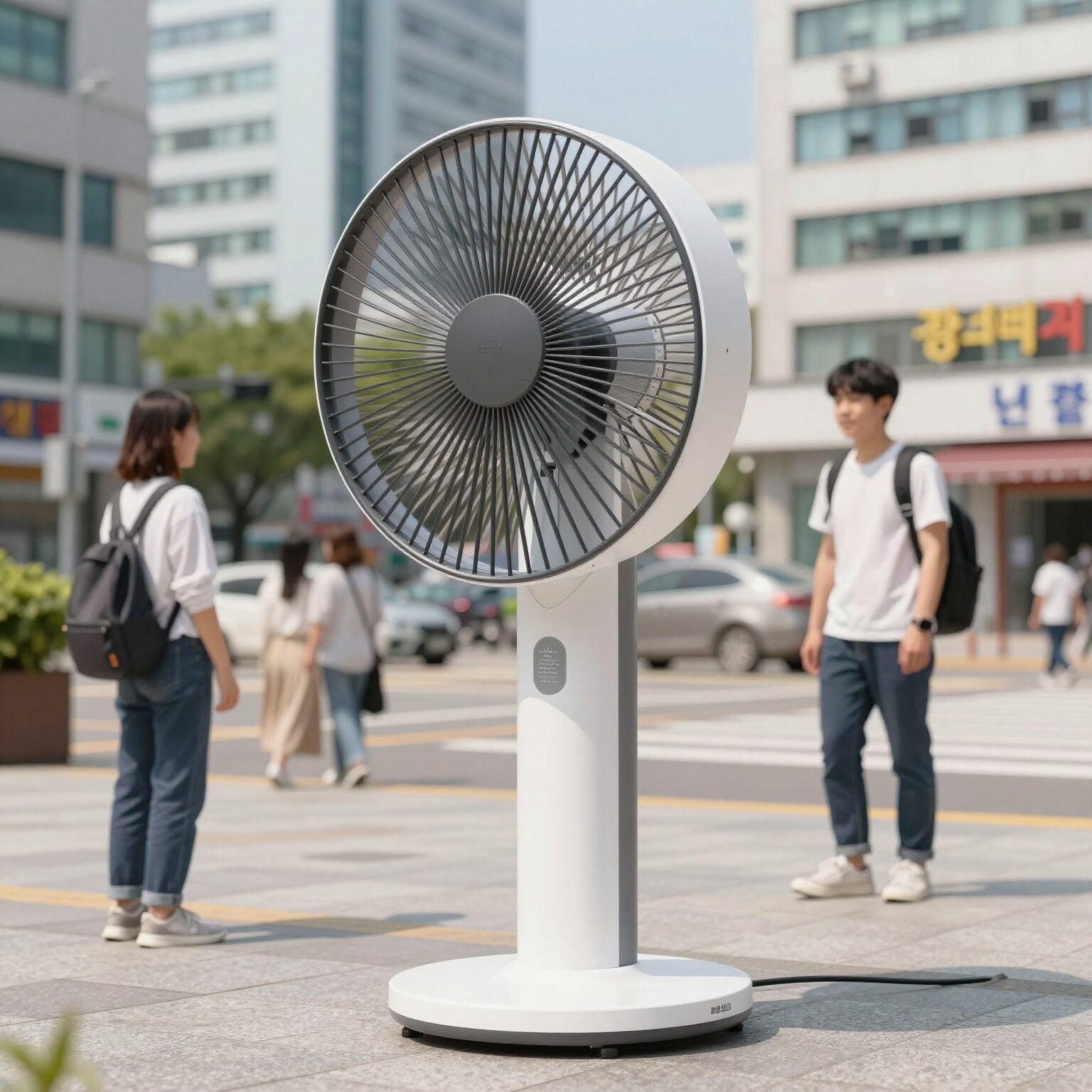 카카오프렌즈 춘식이 선풍기 회전 기능 사용 모습